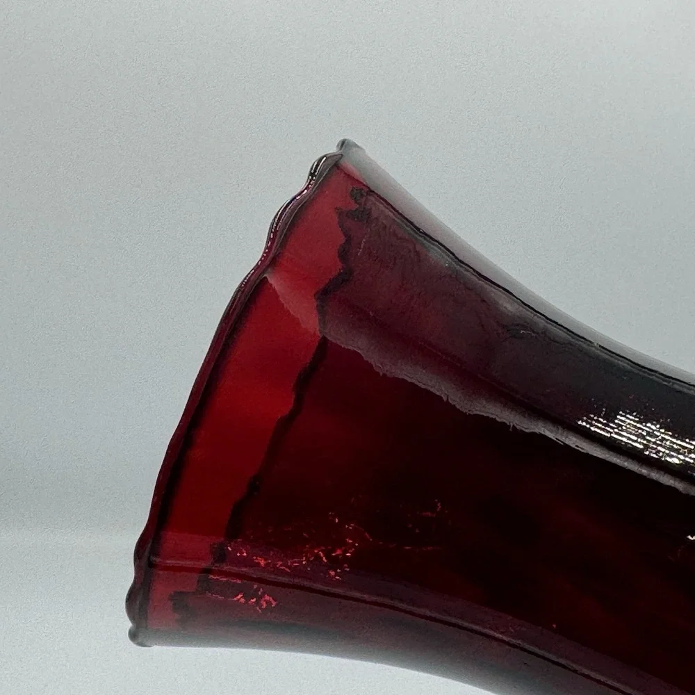 VTG Ruby‎ Red Glass Tulip Shade 5